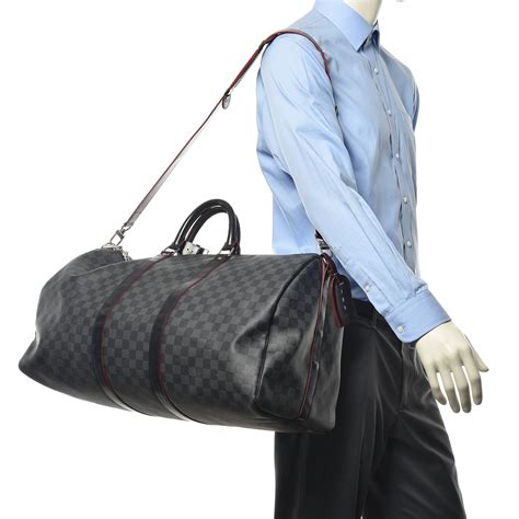 louis vuitton keepall 55 damier graphite|Louis Vuitton damier duffle bag.